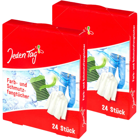 Jeden Tag Chusteczki Wyłapujące Kolor i Brud 24 szt.