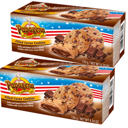 Papagena Choco Chip Ciastka z Kremem Czekoladowym 130 g