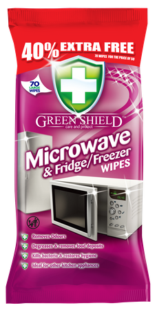 Green Shield Microwave MIkrofala i Lodówka Chusteczki Nawilżone 70 szt.