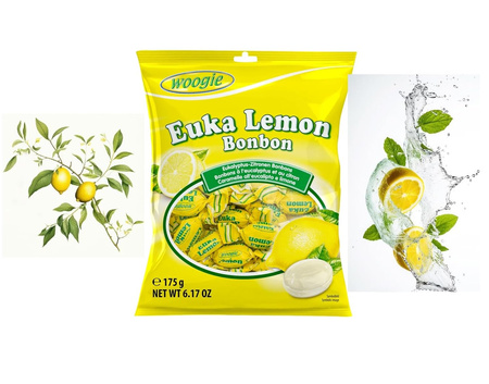 Woogie Cukierki Eukaliptusowo-Cytrynowe 175 g