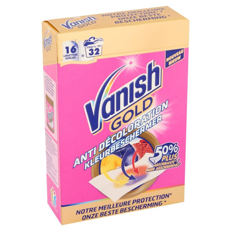 Chusteczki wyłapujące kolor Vanish GOLD 32 szt.