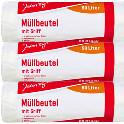 Jeden Tag Worki na Śmieci z Uchwytem 50l 3x20 sztuk