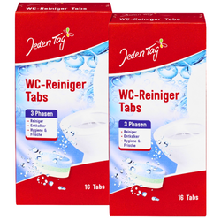 Jeden Tag WC-Reiniger Tabletki do Czyszczenia Toalety 2x16 szt.