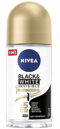 Nivea Black&White Silky Smooth Antyperspirant Roll-On 50 ml