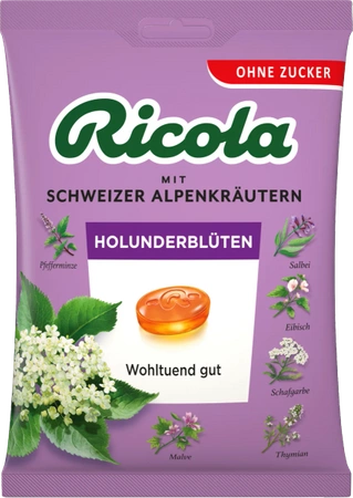 Ricola Holunderblüte Cukierki bez Cukru 75 g