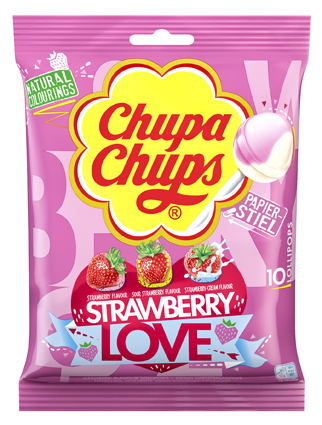 Chupa Chups Strawberry Love Lizaki 10 szt.