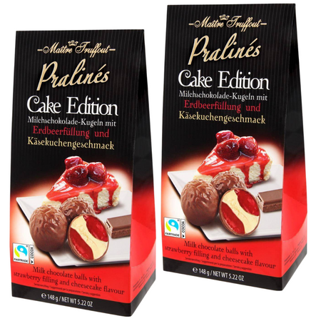 MaitreTruffout Pralinen Cake Edition Pralinki Sernikowo-Truskawkowe 148 g