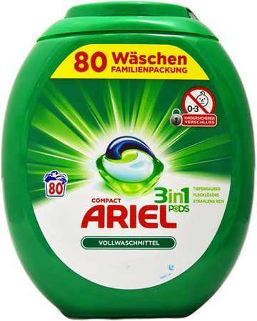 Ariel kapsułki 3 w 1 do tkanin białych 80 szt.