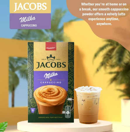 Jacobs Cappuccino Choco Milka w Saszetkach 8x15,8g