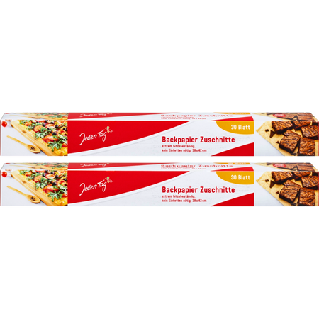 Jeden Tag Backpapier Papier do Pieczenia w Arkuszach 2x30 szt.