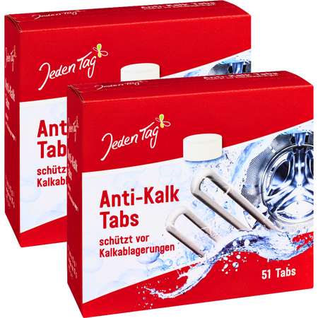 Jeden Tag Anti-Kalk Tabs Tabletki Przeciw Osadzaniu się Kamienia 2x51 szt.