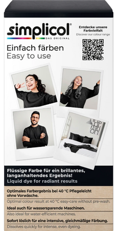 Simplicol Barwnik do Tkanin Aksamitna Czerń 2 sztuki