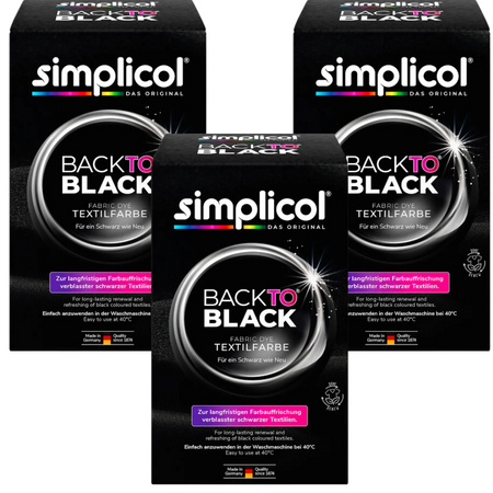 Simplicol Back to Black Barwnik do Tkanin 3 x 400 g