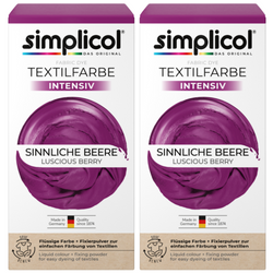 Simplicol Intensiv Barwnik do Tkanin Sinnliche-Beere Zmysłowa Jagoda  2 sztuki