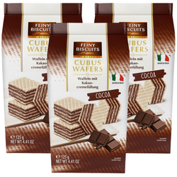 Feiny Biscuits Cubus Wafle z Kremem Kakaowym 3x125 g