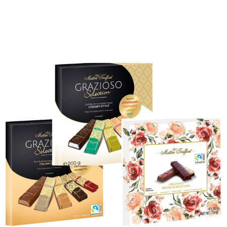 MaitreTruffout Grazioso Selection Mieszanka Czekoladek 3 x 200 g