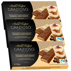 MaitreTruffout Grazioso Czekoladki z Nadzieniem Tiramisu 3x100 g