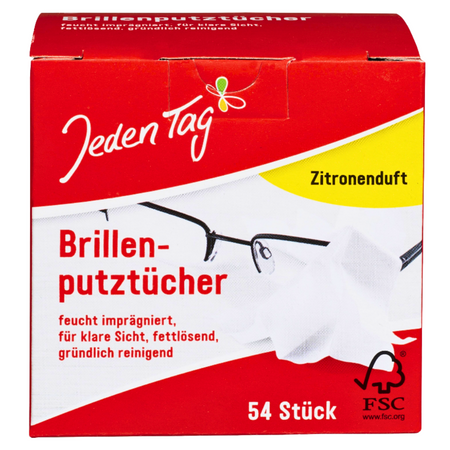 Jeden Tag Chusteczki do Czyszczenia Okularów 54 szt.