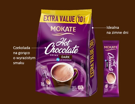 Mokate Dark Czekolada do Picia 10 saszetek 
