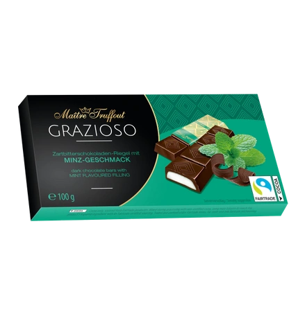 MaitreTruffout Grazioso Czekoladki z Nadzieniem Miętowym 100 g