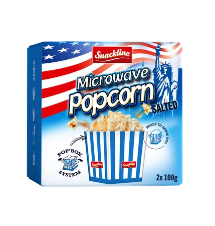 Snackline Popcorn Mikro Słony 200 g