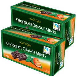 MaitreTruffout Talarki Czekoladowe z Kremem Pomarańczowo-Miętowym 2x200 g