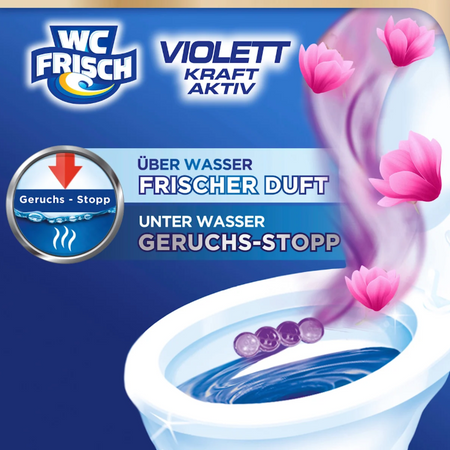 WC-Frisch Violett Kraft-Aktiv Magnolie Zawieszka WC 50 g