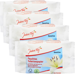 Jeden Tag Nawilżony Papier Toaletowy Sensitiv 4x70 szt.