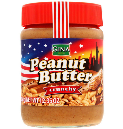 Gina Erdnussbutter Crunchy Masło Orzechowe z Kawałkami Orzechów 350 g