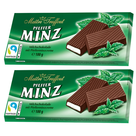 Maitre Truffout Czekolada Nadziewana Miętowa 100 g