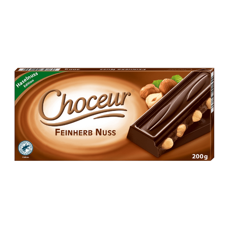 Choceur Feinherb Nuss - Czekolada Gorzka z Orzechami 200 g