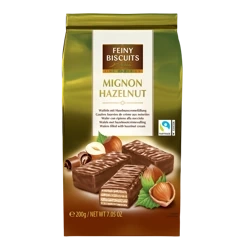 Feiny Biscuits Wafelki Orzechowe w Czekoladzie 200 g