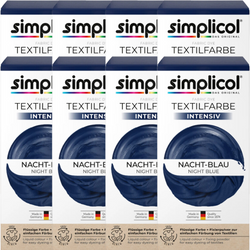 Simplicol Intensiv Barwnik do Tkanin Nacht-Blau Nocny Błękit 8 sztuk