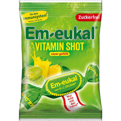 Em-eukal Vitamin Shot Cukierki bez Cukru z Kwaśnym Nadzieniem 75 g