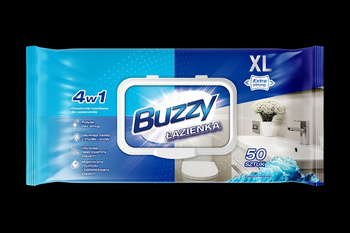 Buzzy Łazienka Chusteczki Nawilżone do Czyszczenia 50 szt.