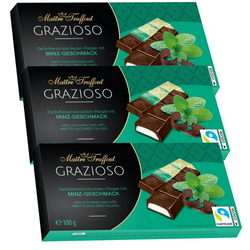 MaitreTruffout Grazioso Czekoladki z Nadzieniem Miętowym 3x100 g