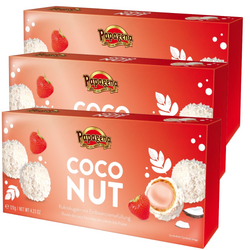 Papagena Kulki Kokosowe z Kremem Truskawkowym 3x120 g