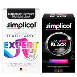 Simplicol Zestaw Expert Mitternacht-Schwarz oraz Back to Black Barwnik do Tkanin 