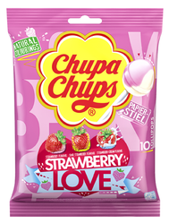 Chupa Chups Strawberry Love Lizaki 10 szt.