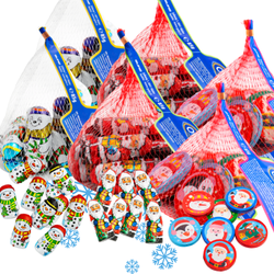 Only Zestaw Mikołaje, Bałwanki, Monety z Czekolady Mlecznej Świąteczne Bożonarodzeniowe 6x85 g