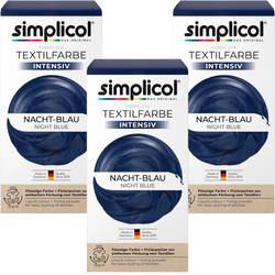 Simplicol Intensiv Barwnik do Tkanin Nacht-Blau Nocny Błękit 3 sztuki