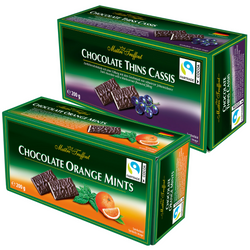 MaitreTruffout Talarki Czekoladowe Czarna Porzeczka, Pomarańcza 2x200g