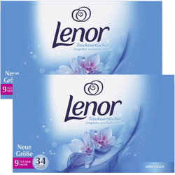 Lenor Aprilfrisch Chusteczki Zapachowe do Suszarek 2x34 szt.
