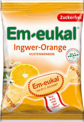 Em-eukal Ingwer-Orange Cukierki bez Cukru 75 g