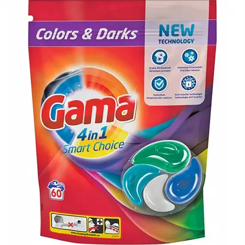 Gama 4 in 1 Colour&Dark Kapsułki do Prania 60 szt.