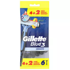 Gillette Blue 3 Smooth Jednorazowa Maszynka do Golenia 6 szt.