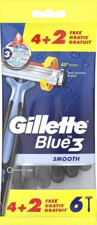 Gillette Blue 3 Smooth Maszynki Jednorazowe 6 szt.