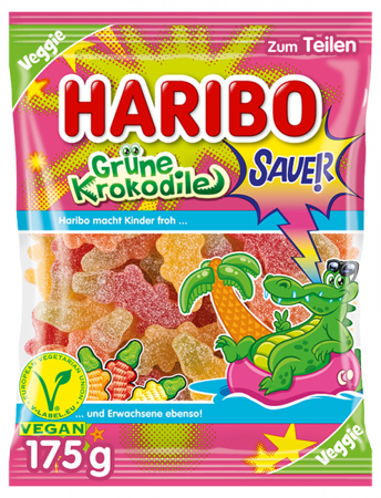 Haribo Grüne Krokodile Żelki Vege 175 g