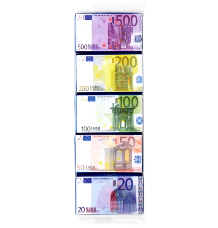 MaitreTruffout Banknoty EURO Czekolada Mleczna 5x15g