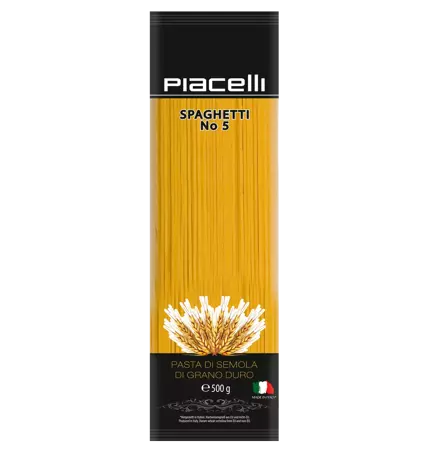 Piacelli Spaghetti No 5 Makaron z Semoliny 500 g